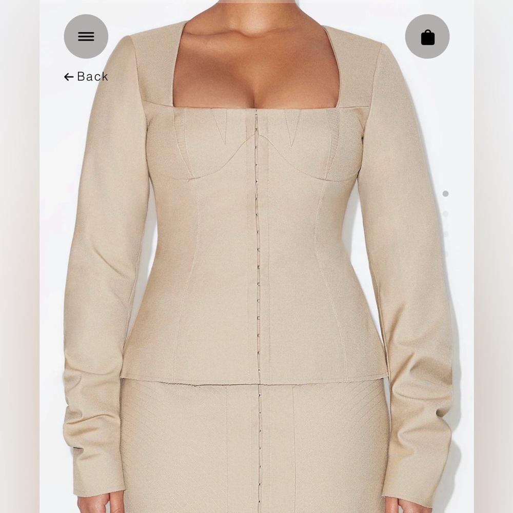 Khy Long Sleeve Corset Top size 0
